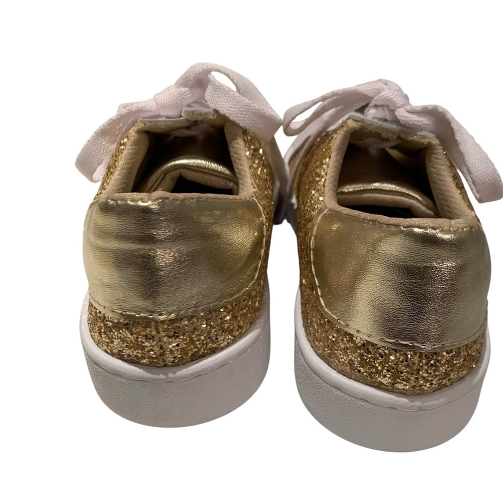 3/$25🔥DESIGNER-INSPIRED GLITTERED GOLD SNEAKER. NWOT - Picture 6 of 7